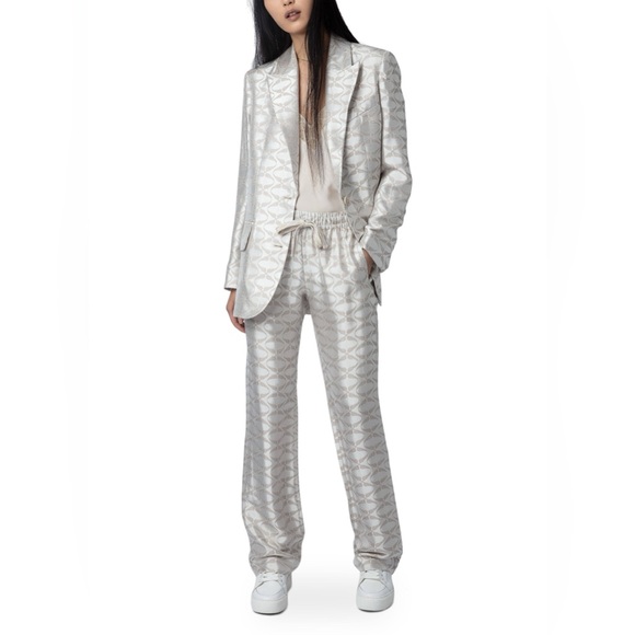 Zadig&Voltaire White Silver Wings Jacquard Blazer, NWT, $748MSRP - Picture 7 of 10